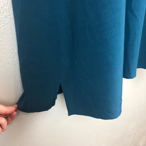 EILEEN FISHER blue viscose shift dress Sz Small - Picture 5 of 15